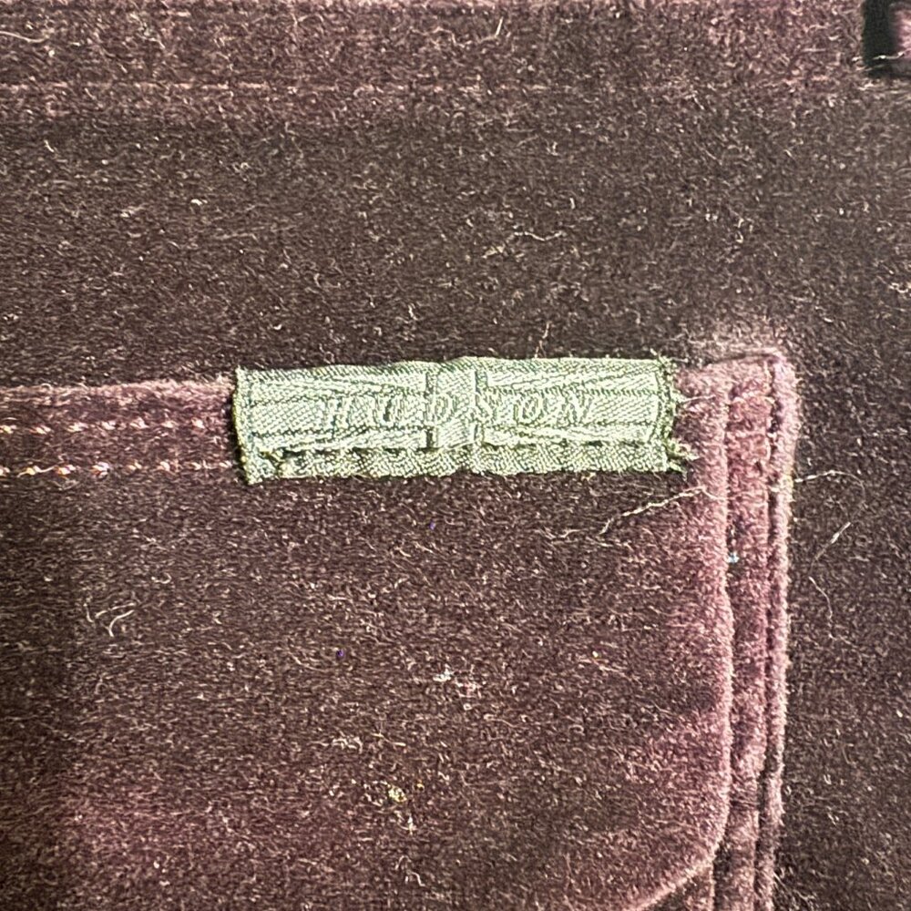 HUDSON Nico Midrise Velvet Skinny Jeans in Dark Plum - Picture 7 of 12